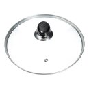 LUTH Premium Profi Parts Glasdeckel 20 cm universal, kompatibel mit Töpfen & Pfannen Ø200 mm, Glasdeckel mit Edelstahlrand, Dampfloch, hitzebeständiger Knopfgriff