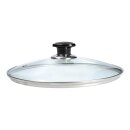 LUTH Premium Profi Parts Glasdeckel 20 cm universal, kompatibel mit Töpfen & Pfannen Ø200 mm, Glasdeckel mit Edelstahlrand, Dampfloch, hitzebeständiger Knopfgriff