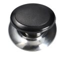 LUTH Premium Profi Parts Glasdeckel universal 200mmØ mit Knopfgriff und Edelstahlschutzrand für Töpfe Pfannen