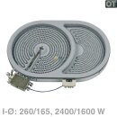 Bosch Strahlheizkörper 260x165mm 2400/1600W 230V...