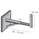 Wandwinkelhalter WWH 50/75 ausziehbar 50 - 75 cm