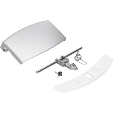 Türgriff kompatibel für AEG 405508555/1 silbern Set kpl mit Schließnase etc für Waschmaschine
