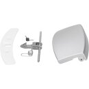 Türgriff kompatibel für AEG 405508555/1 silbern Set kpl mit Schließnase etc für Waschmaschine