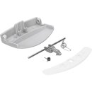 Türgriff kompatibel für AEG 405508555/1 silbern Set kpl mit Schließnase etc für Waschmaschine