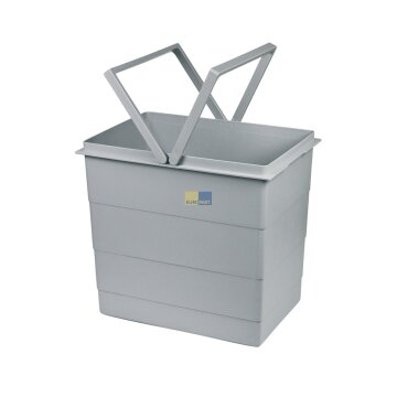 Inneneimer 20 Liter Hailo hellgrau für Einbau-Abfallsammlersystem