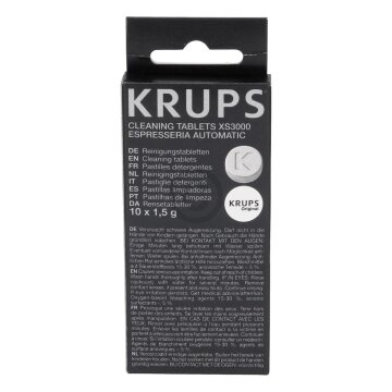 Original Krups Reinigungstabletten 10Stk für Kaffeemaschine Espressomaschine XS300010