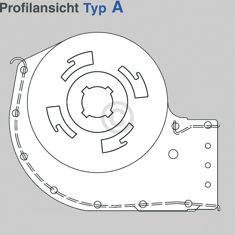 Produktbild von COPREL FFR Querstromlüfter 25W Rechts 180mm – -10 Bis +50°C – Für TecnoEka / Kuppersbusch