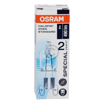 Bosch Halogenlampe Schlaufensockel G9 40W 230V für Backofen Herd 00637592