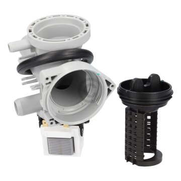 LG Ablaufpumpe LEILI mit Pumpenkopf und Sieb für Waschmaschine 5859EN1006M