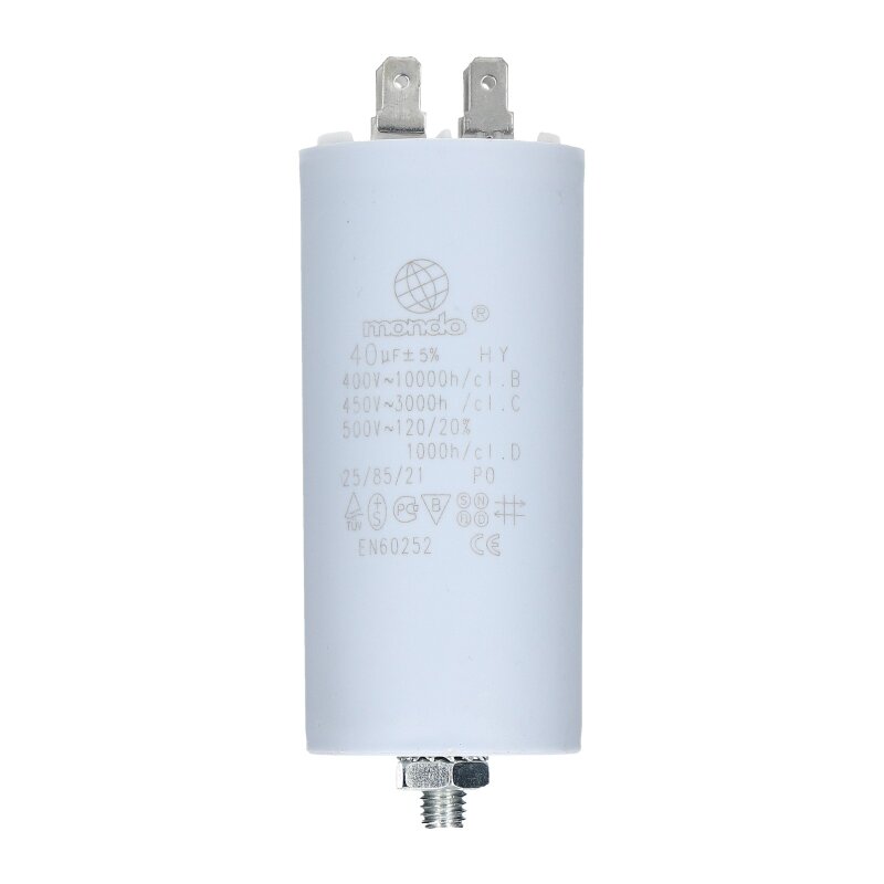 Product Image for Kondensator Anlaufkondensator Motorkondensator 40 μF uF 450V mit AMP-Steckfahnen