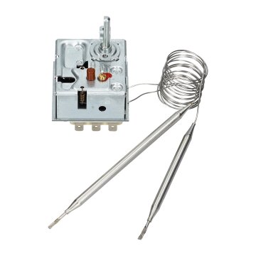 LUTH Premium Profi Parts Thermostat 128°C mit Sicherheits-Temperaturbegrenzer (STB) kompatibel mit EGO 55.60019.150 – ersetzt 5560019150 Stiebel-Eltron SE244077 – 2 Fühler Ø6mm, 6 Anschlüsse
