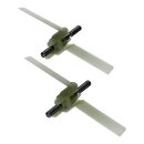 2x Durchlaufschnitzlerflügel Mitnehmer kompatibel mit Bosch Privileg für Küchenmaschine MUM4... 091027 00091027