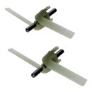 2x Durchlaufschnitzlerflügel Mitnehmer kompatibel mit Bosch Privileg für Küchenmaschine MUM4... 091027 00091027