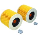 2 Stück Filter Patronenfilter Luftfilter kompatibel mit Kärcher Staubsauger Nass-Trockensauger Lamellenfilter für Mehrzwecksauger 6.414-552.0 WD 2 WD 3 SE 4