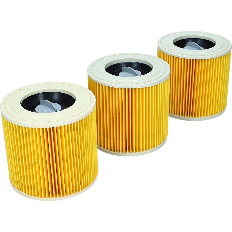 Product Image for 3 Stück Filter Patronenfilter Luftfilter kompatibel mit Kärcher Staubsauger Nass-Trockensauger Lamellenfilter für Mehrzwecksauger 6.414-552.0 WD 2 WD 