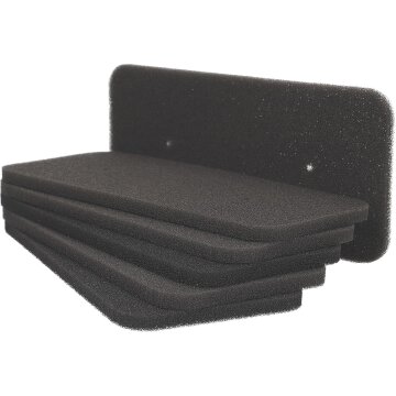 6x Schwammfilter Schaumstoff Filter kompatibel mit Candy Hoover für Wärmetauscher Trockner Wärmepumpentrockner 40006731