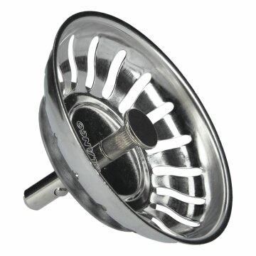 LUTH Premium Profi Parts Siebkörbchen 79 mmø kompatibel mit Blanco 125590 mit Hubstange 8X34 mm für Siebkorbventil Spülbecken