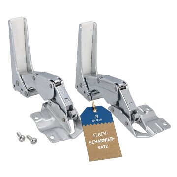 Türscharnier Set oben unten Bluparts kompatibel mit Siemens 12004051 Indesit C00032093 für Kühlschrank Gefrierschrank