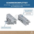 Türscharnier Set oben unten Bluparts kompatibel mit Siemens 12004051 Indesit C00032093 für Kühlschrank Gefrierschrank