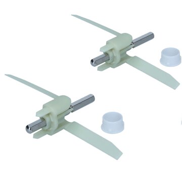 2x LUTH Premium Profi Parts Durchlaufschnitzler Flügel Mitnehmerl für Schnitzelwerk 160 mm kompatibel mit Bosch MUM5 MUMVH MUMVC HomeProfessional 00630760 630760 für Küchenmaschine