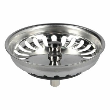 LUTH Premium Profi Parts Siebkörbchen 82mmø kompatibel mit Blanco 125561 mit Hubstange 8X24mm für Siebkorbventil Spülbecken