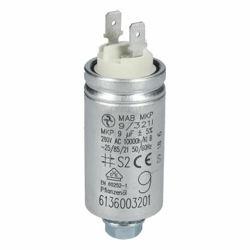 Kondensator 9µf Bosch 00416450 für Umwälzpumpe Geschirrspüler