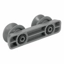Korbrollenhalter oben Whirlpool 482000009160 Grau mit 2 Rollen für Geschirrspüler
