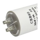 Kondensator Anlaufkondensator CBB60 25,00µF Mikrofarad 450V mit 6,3 mm Steckfahnen