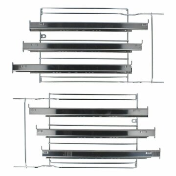 LUTH Premium Profi Parts Haltegitterset mit Teleskopauszug 3-Fach für Backbleche Rost Ac057 kompatibel mit Gorenje 471093 in Superior Backofen