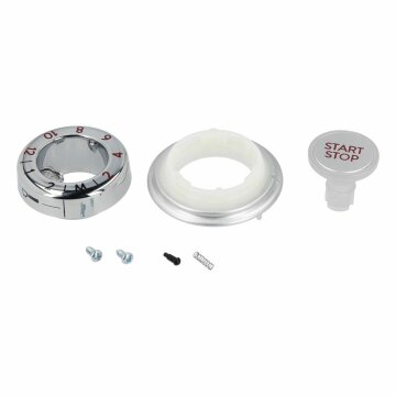LUTH Premium Profi Parts Drehknopf mit Taste Start Stop kompatibel mit Smeg 694976808 für Kaffeemühle