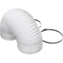 Universal 3m Abluftschlauch Ø 100 / 102mm flexibel PVC Schlauch für 100er Klimaanlage Wäschetrockner Dunstabzugshaube mit Schellen