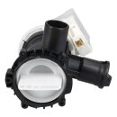 Ablaufpumpe mit Pumpenkopf und Sieb kompatibel mit Bosch 00146083 für Waschmaschine