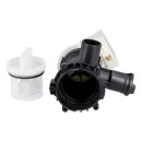 Ablaufpumpe mit Pumpenkopf und Sieb kompatibel mit Bosch 00146083 für Waschmaschine