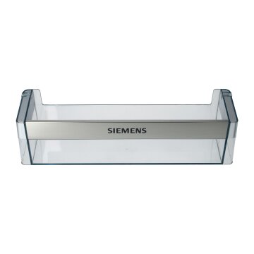 LUTH Premium Profi Parts Türfach unten kompatibel mit Siemens 00743291 Bosch Neff Constructa Balay Flaschenabsteller Türablage Kühlschrank Kühl-Gefrierkombination transparent Kunststoff 407 x 114 x 100 mm Ersatzteil