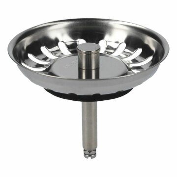 LUTH Premium Profi Parts Siebkörbchen 81mmø kompatibel mit Blanco 118150 Hubstange 8x50mm für Siebkorbventil Spülbecken