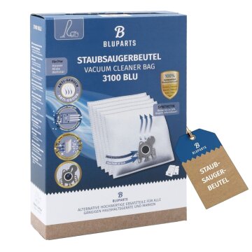 Bluparts Filterbeutel kompatibel mit Miele 9917710 Typ FJM für Bodenstaubsauger 5 Stk + Vorfilter