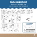 Bluparts Türscharnier Set oben unten kompatibel mit AEG 4055504197 für Kühlschrank