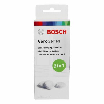 Bosch Reinigungstabletten TCZ8001A (00312096) – 10 Stück – Original Pflege für Bosch Kaffeevollautomaten – Entfernt Kaffeefett & Rückstände