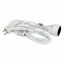 Schuko-Verlängerungskabel Weiß 3m Heitech 04002975