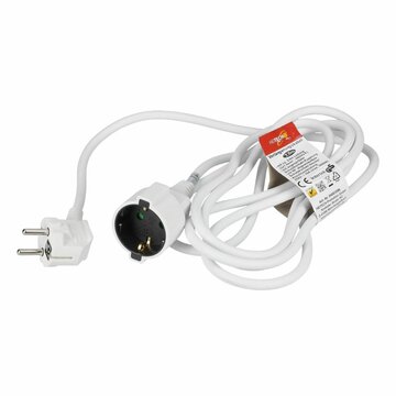 LUTH Premium Profi Parts Schuko-Verlängerungskabel weiß 3m kompatibel mit Heitech 04002975