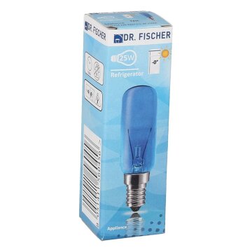 LUTH Premium Profi Parts Lampe E14 25w kompatibel mit Siemens 00612235 26mmø 83mm 230-240v Blau für Kühlschrank