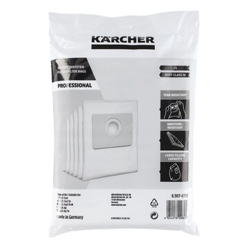 Filterbeutel Vlies Kärcher Nt361 6.907-479.0 für Mehrzwecksauger 5stk