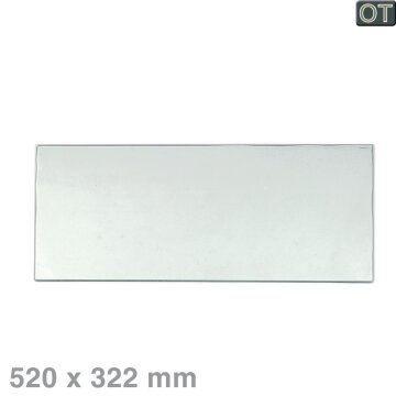 LUTH Premium Profi Parts Glasplatte 520x322mm kompatibel mit Electrolux 242629408/4 für Kühlschrank