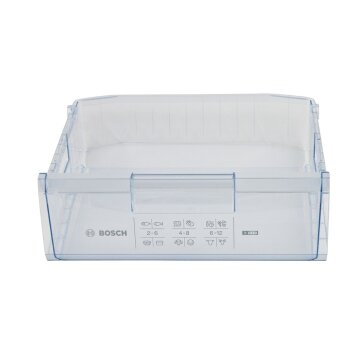 LPPP Schublade Gefrierschublade kompatibel mit Bosch 00660069 für Siemens Neff Constructa Balay Gefrierschrank Gefriergutbehälter 450x155x395mm transparent