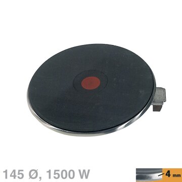 LUTH Premium Profi Parts Kochplatte 145mmø 1500w 230v Ego 19.14474.040