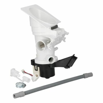 LUTH Premium Profi Parts Ablaufpumpe Mit Kopf Sieb kompatibel mit Whirlpool 481231028144 Plaset für Waschmaschine