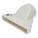 LUTH Premium Profi Parts Übergangsstück 100er Ultraflach Dalap 6005 Rundrohrmuffe für 100mmø Auf Flachkanal 234x29mm Belüftungstechnik