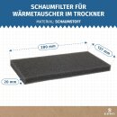 LUTH Premium Profi Parts Schaumfilter für Wärmetauscher kompatibel mit Gorenje 810183 280x137mm in Trockner