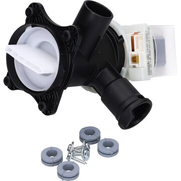 LUTH Premium Profi Parts Ablaufpumpe kompatibel mit Siemens 00145093 KEBS mit Kopf Sieb für Waschmaschine Waschtrockner
