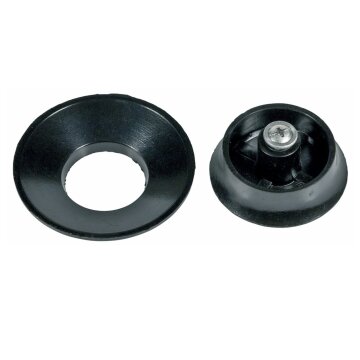 LUTH Premium Profi Parts Deckelgriff Universal Schwarz 66mmø für Kochtopf Pfanne